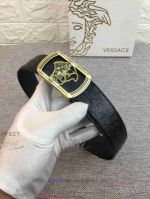 AAA Quality Versace Reversible Leather Belt Prcie - Yellow Gold Buckle